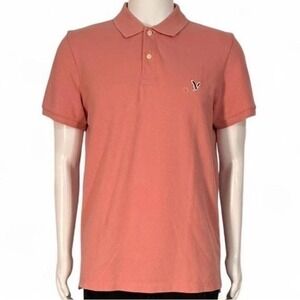American Eagle Polo Shirt Mens Large Pink Excellent Slim Fit Short Sleeve Logo